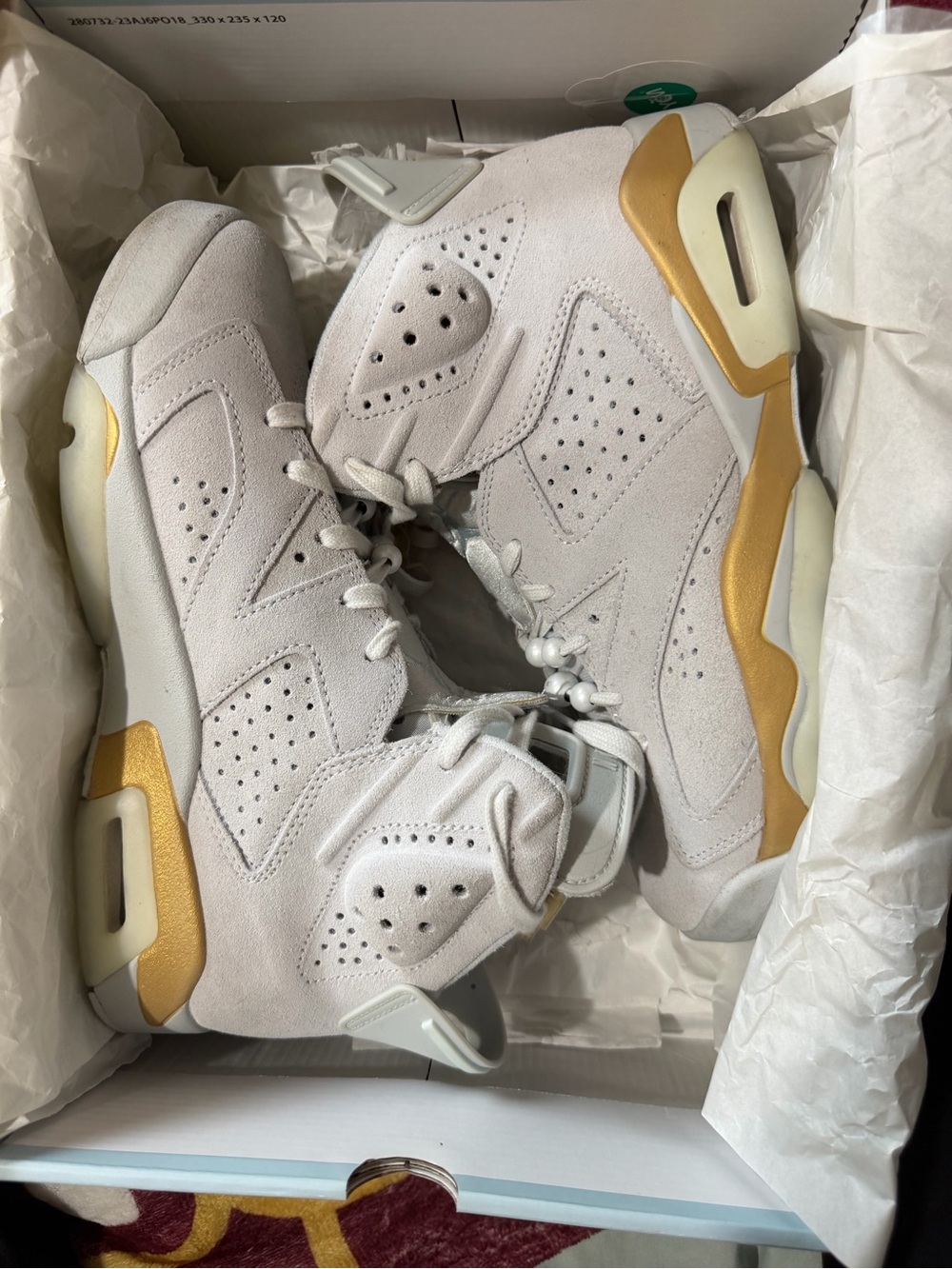 Women's Air Jordan 6 Retro "Pure Platinum/Glacier Blue